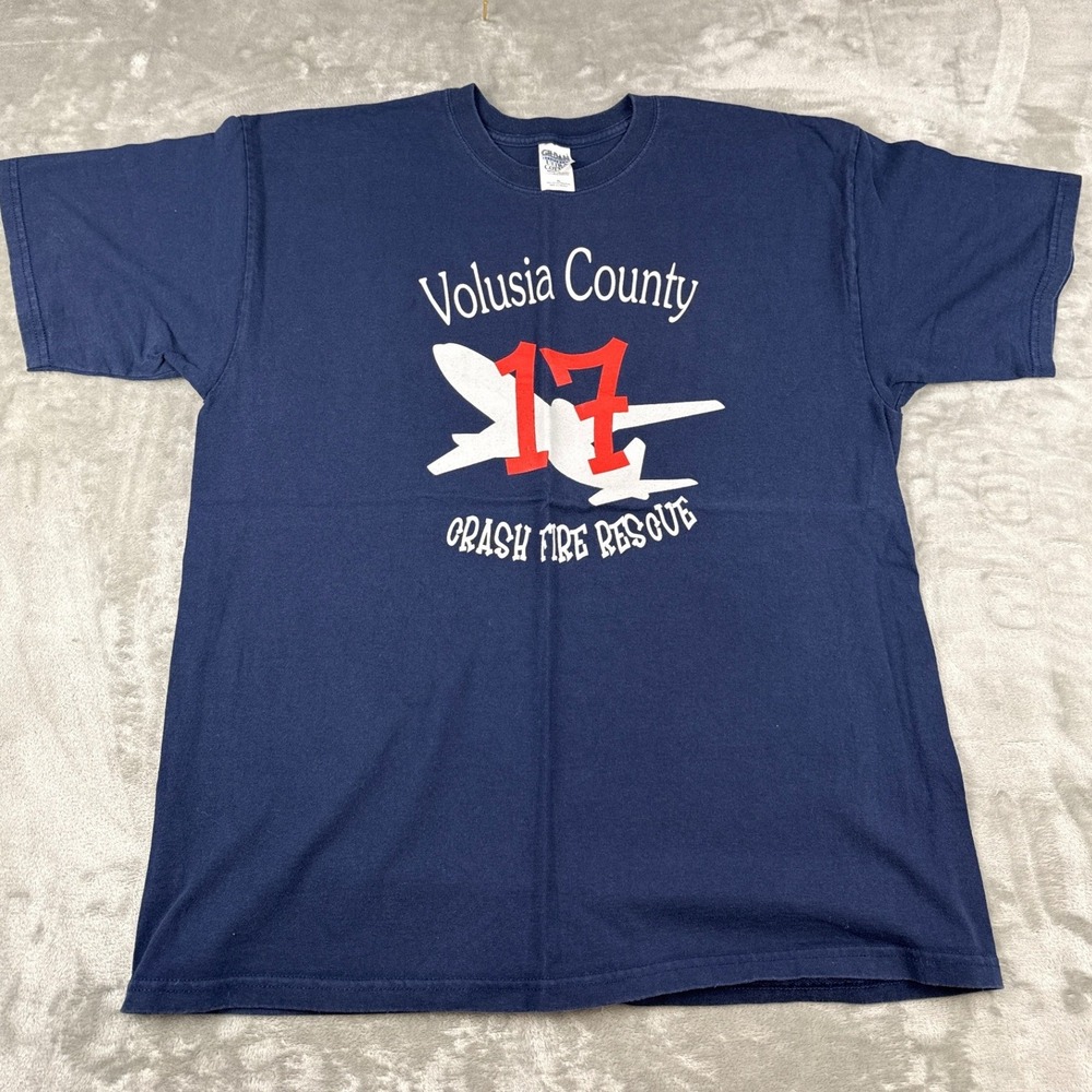Collectible‎ Gildan Volusia County Crash Fire Rescue Daytona Beach T-Shirt XL